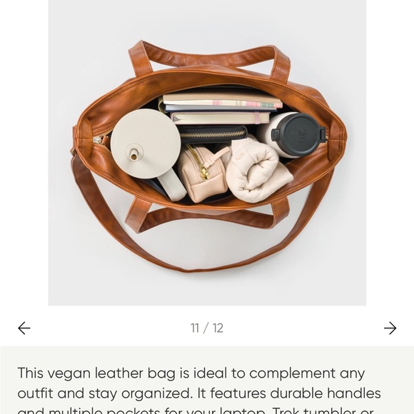Simple Modern Vegan Leather Work Tote - Picture 11 of 12